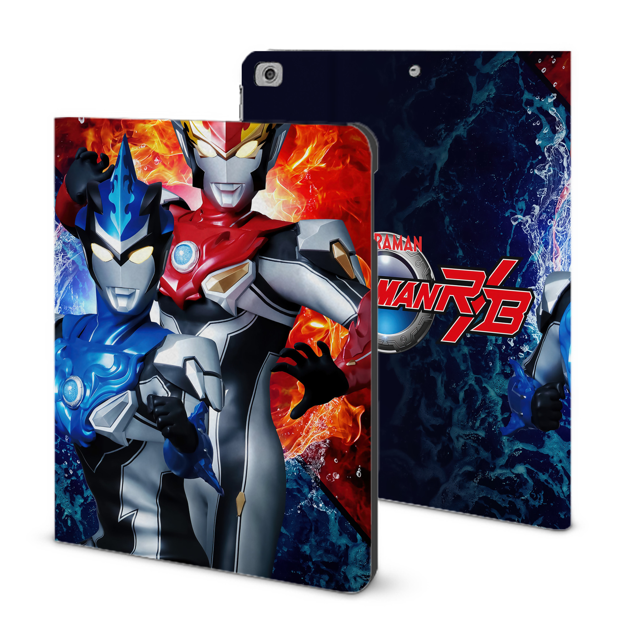 （画像用） ウルトラマン Ultraman IPad ケース ブック型 PUレザー TPU 耐衝撃 軽量 薄型 ペン収納なし 全面保護 IPad 各モデル対応